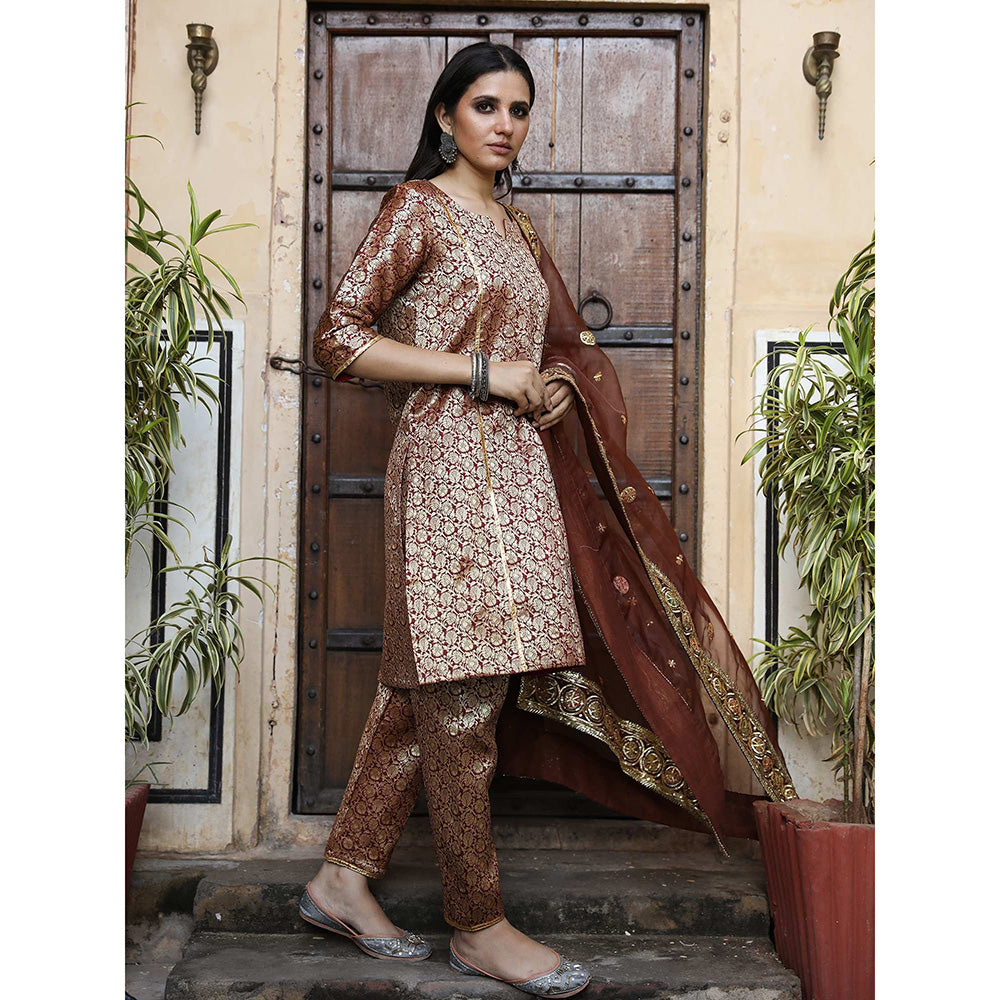 Gulabo Jaipur Abeer Brown (Set of 3)