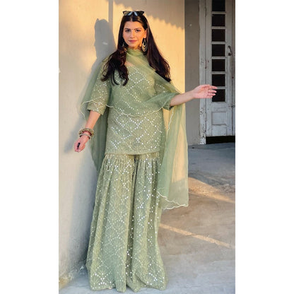 Gulabo Jaipur Raatrani Green (Set of 3)