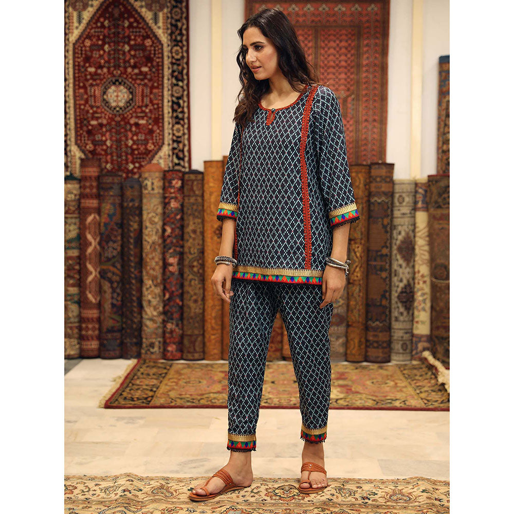Gulabo Jaipur Abra Blue (Set of 2)