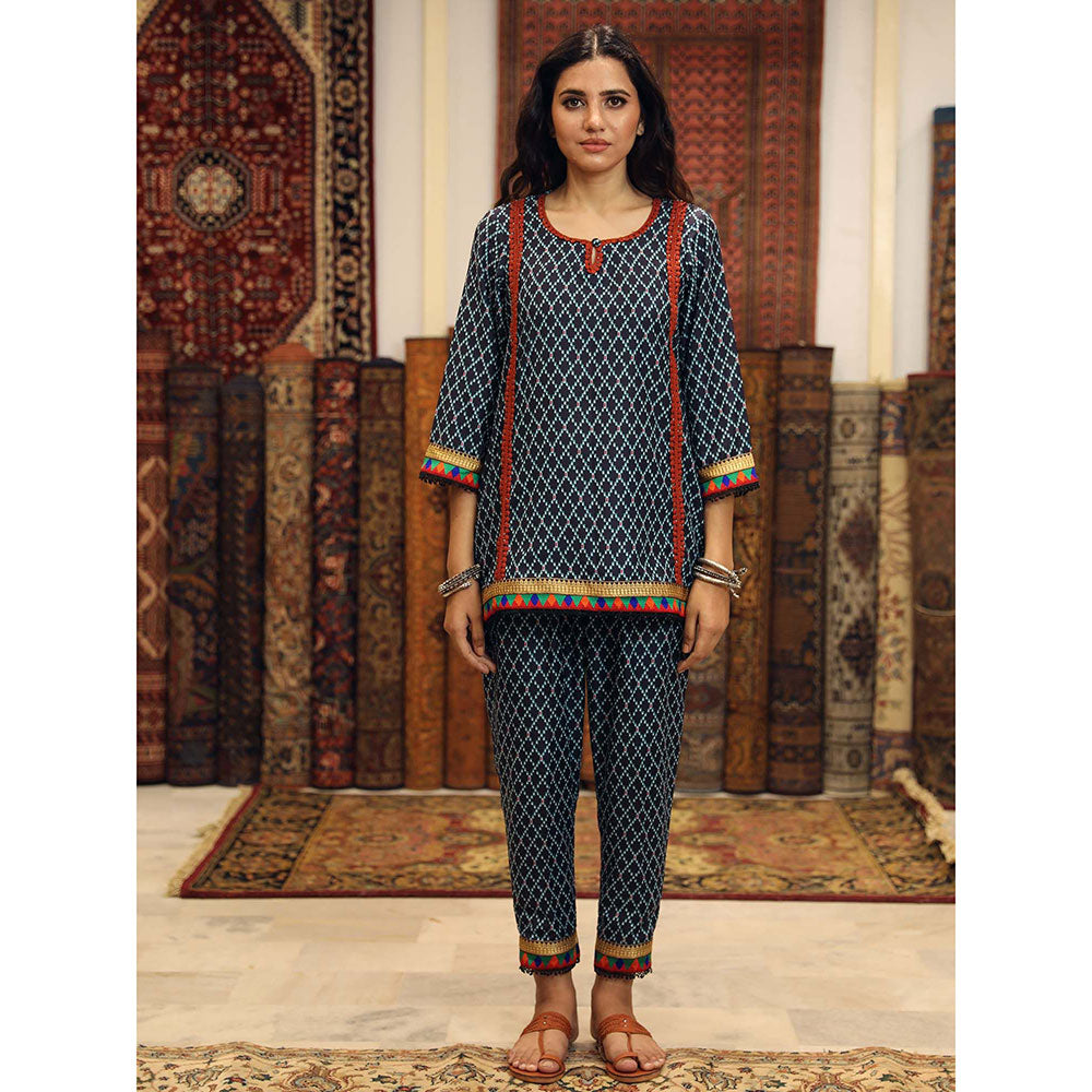 Gulabo Jaipur Abra Blue (Set of 2)