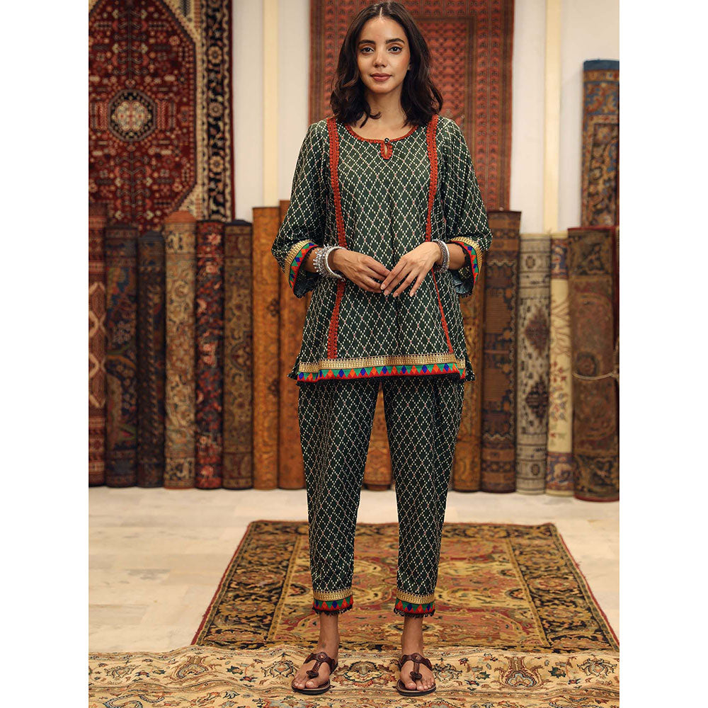 Gulabo Jaipur Abra Green (Set of 2)