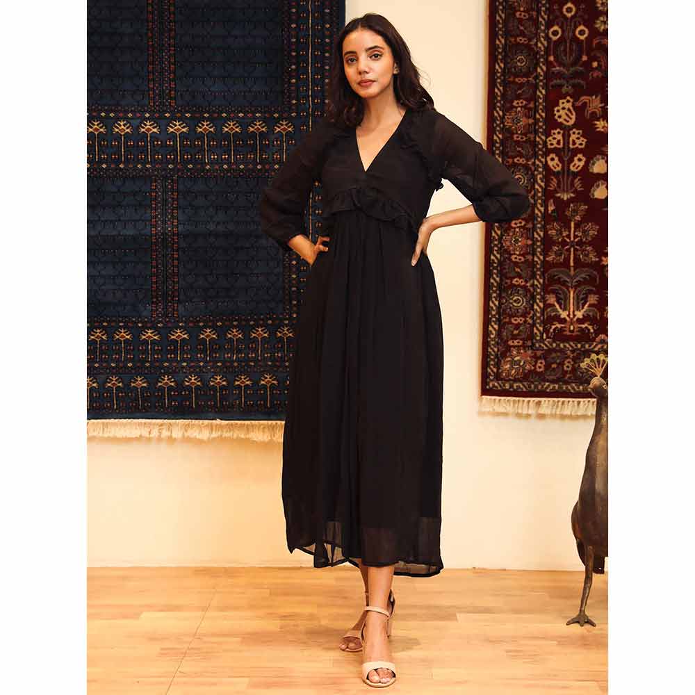 Rozana  Jaipur Amina Black Dress