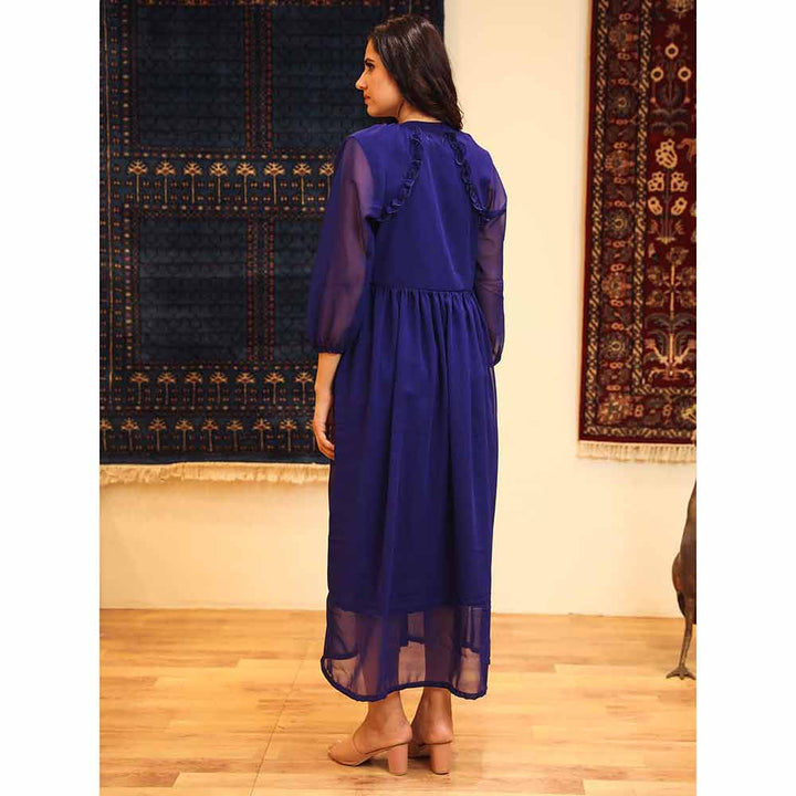 Rozana  Jaipur Amina Blue Dress (XXS )