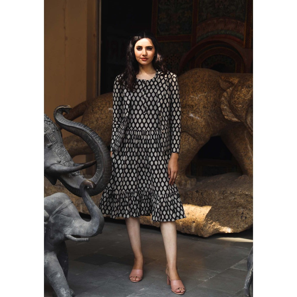 Gulabo Jaipur Aqsa Black Dress (Set of 2)