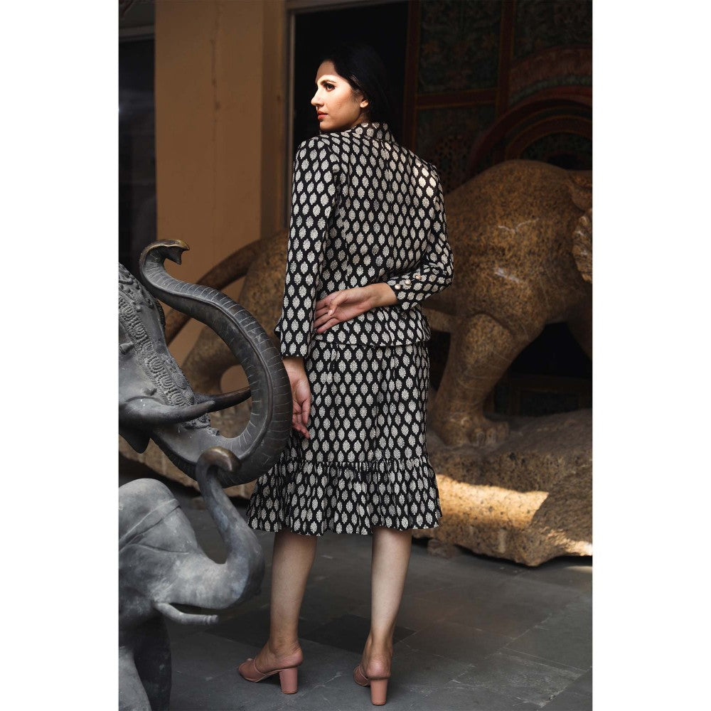Gulabo Jaipur Aqsa Black Dress (Set of 2)