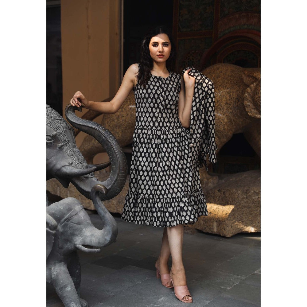 Gulabo Jaipur Aqsa Black Dress (Set of 2)