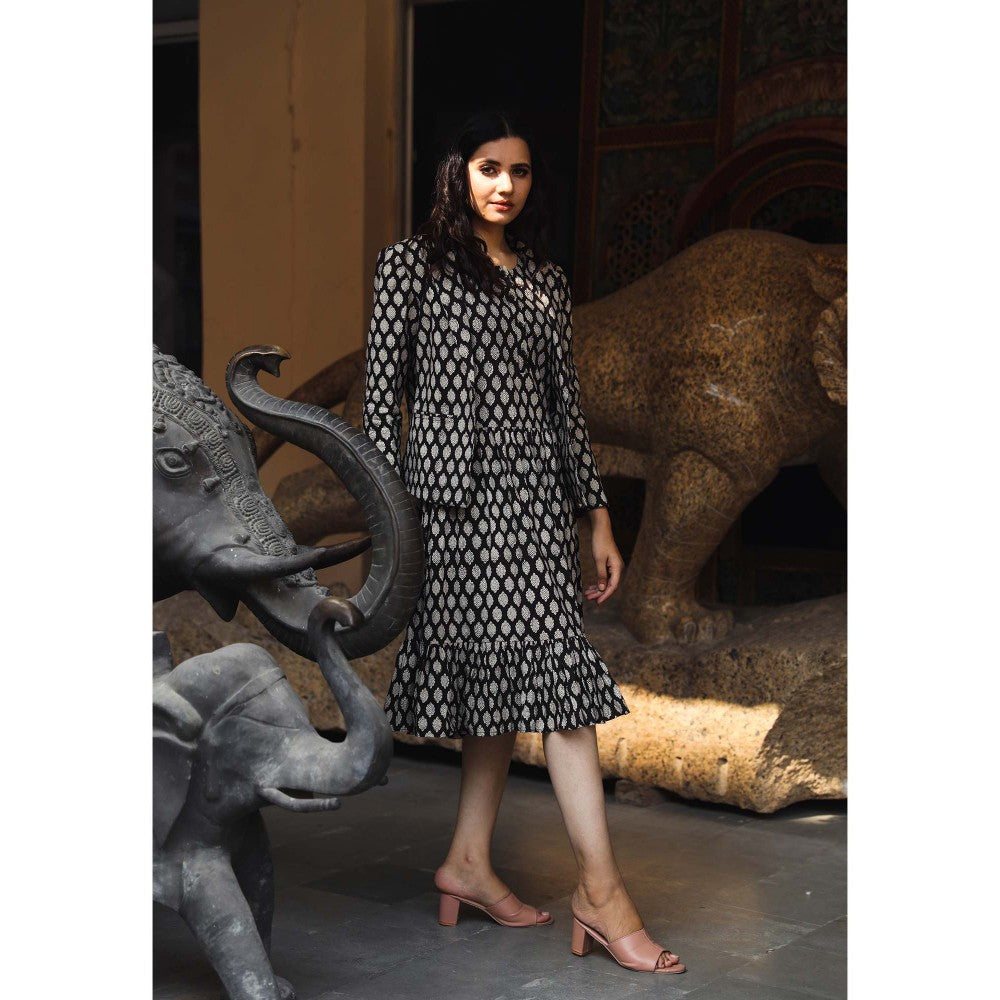 Gulabo Jaipur Aqsa Black Dress (Set of 2)