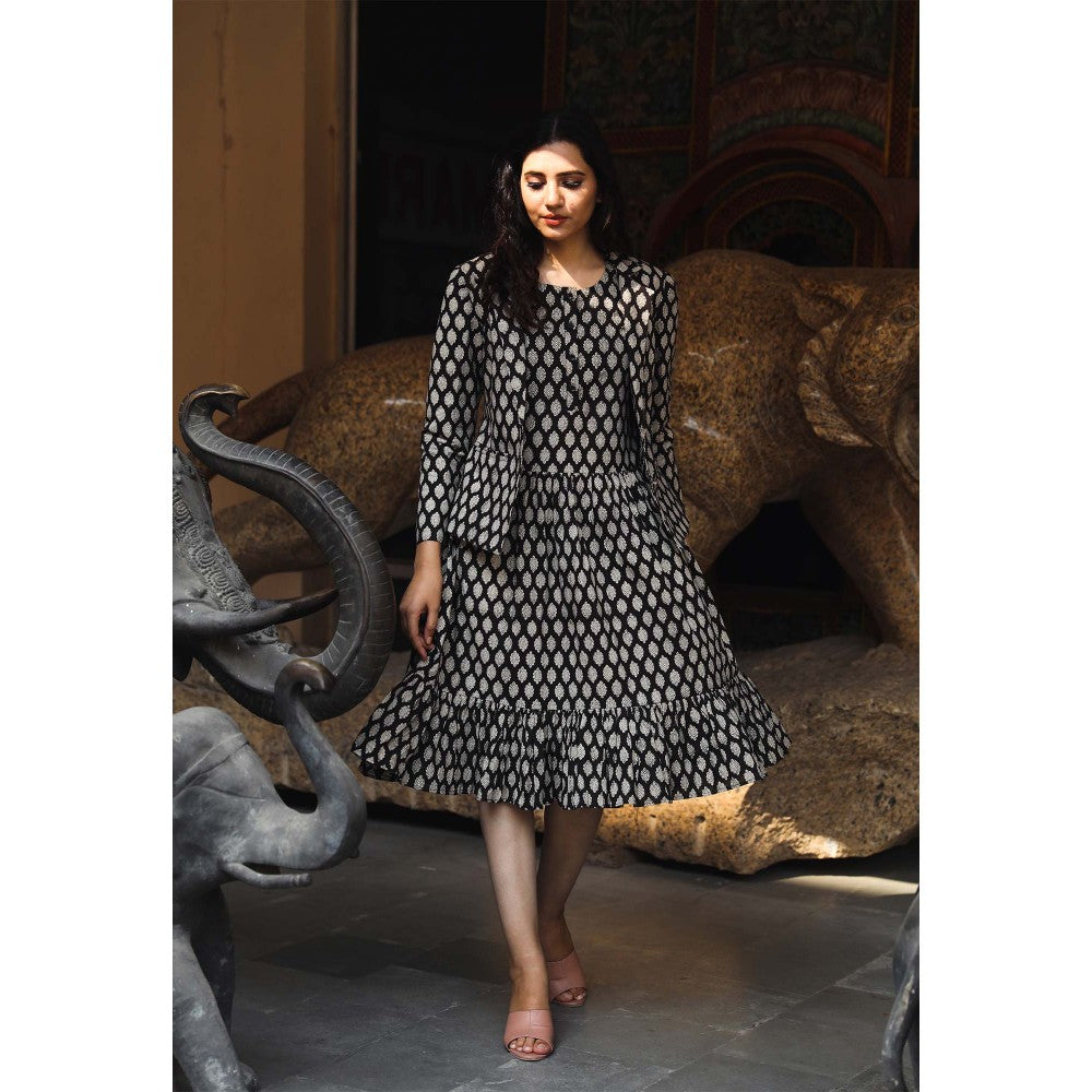 Gulabo Jaipur Aqsa Black Dress (Set of 2)