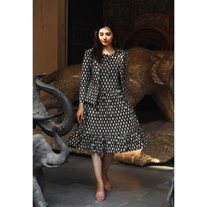 Gulabo Jaipur Aqsa Black Dress (Set of 2)