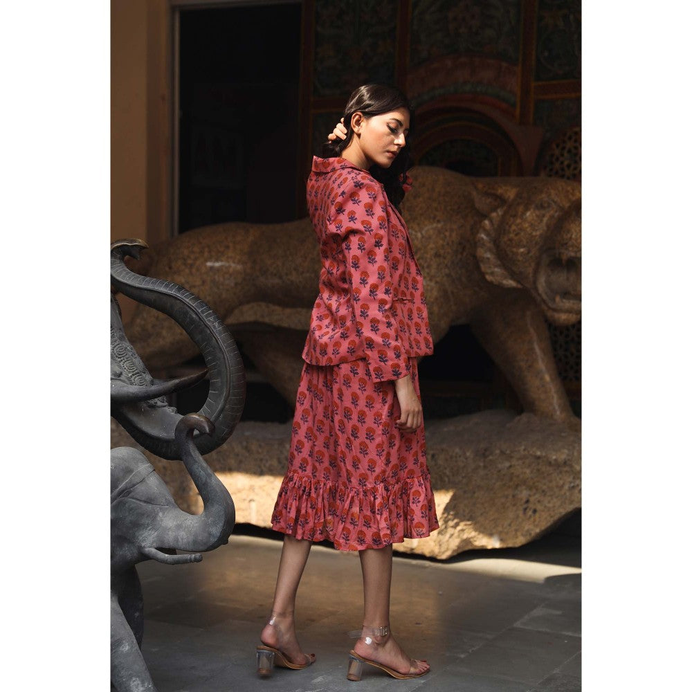 Gulabo Jaipur Aqsa Pink Dress (Set of 2)