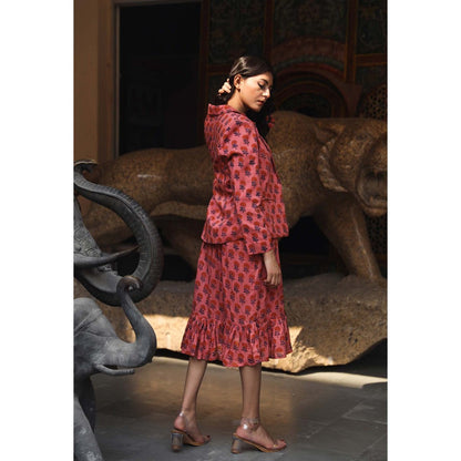 Gulabo Jaipur Aqsa Pink Dress (Set of 2)
