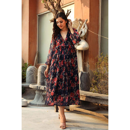 Gulabo Jaipur Ruby Blue Dress (XXS )