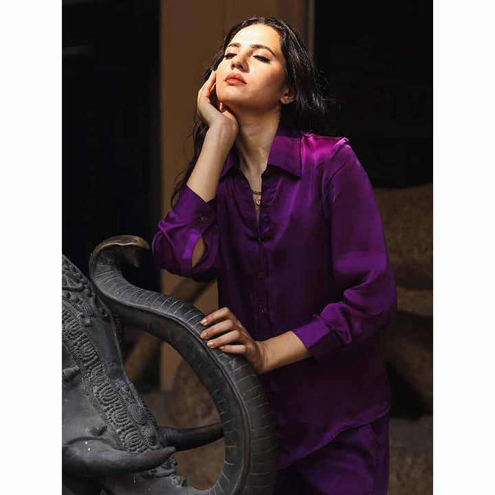 Rozana  Jaipur Selena Purple Co-Ords (Set of 2)