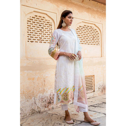 Gulabo Jaipur Gulrez White Kurta (Set of 4)