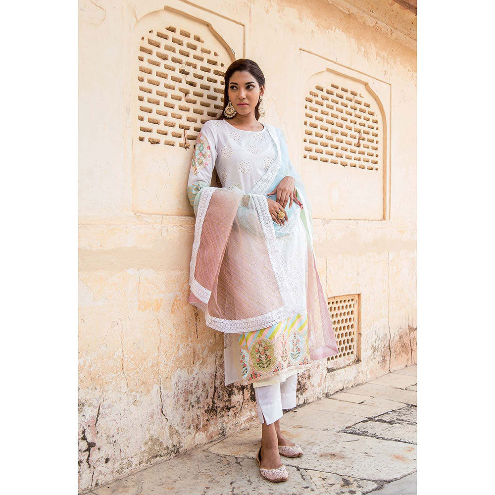 Gulabo Jaipur Gulrez White Kurta (Set of 4)