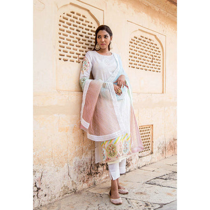 Gulabo Jaipur Gulrez White Kurta (Set of 4)
