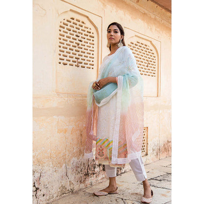 Gulabo Jaipur Gulrez White Kurta (Set of 4)