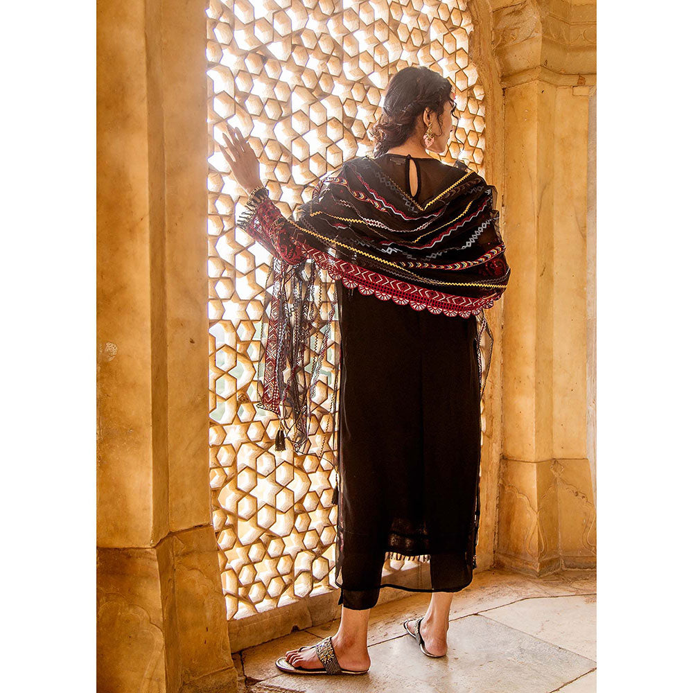 Gulabo Jaipur Norin Black Kurta (Set of 4)