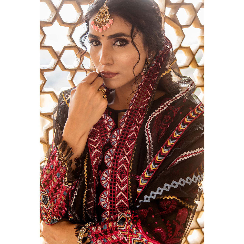 Gulabo Jaipur Norin Black Kurta (Set of 4)
