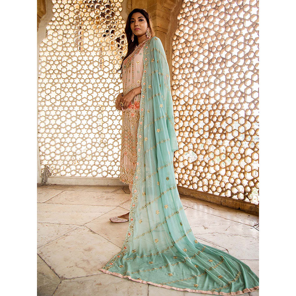 Gulabo Jaipur Gulneet Peach Kurta (Set of 4)