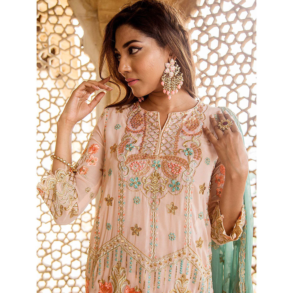 Gulabo Jaipur Gulneet Peach Kurta (Set of 4)