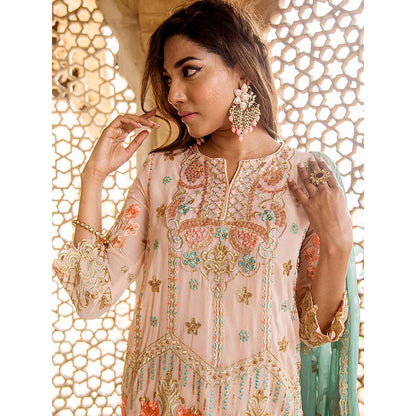 Gulabo Jaipur Gulneet Peach Kurta (Set of 4)