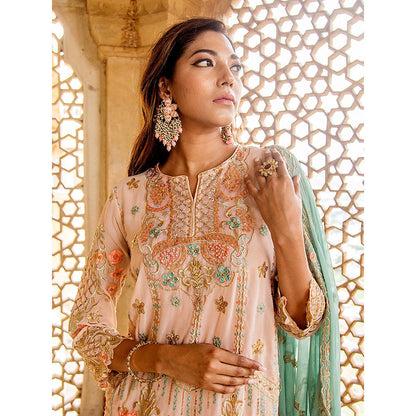 Gulabo Jaipur Gulneet Peach Kurta (Set of 4)