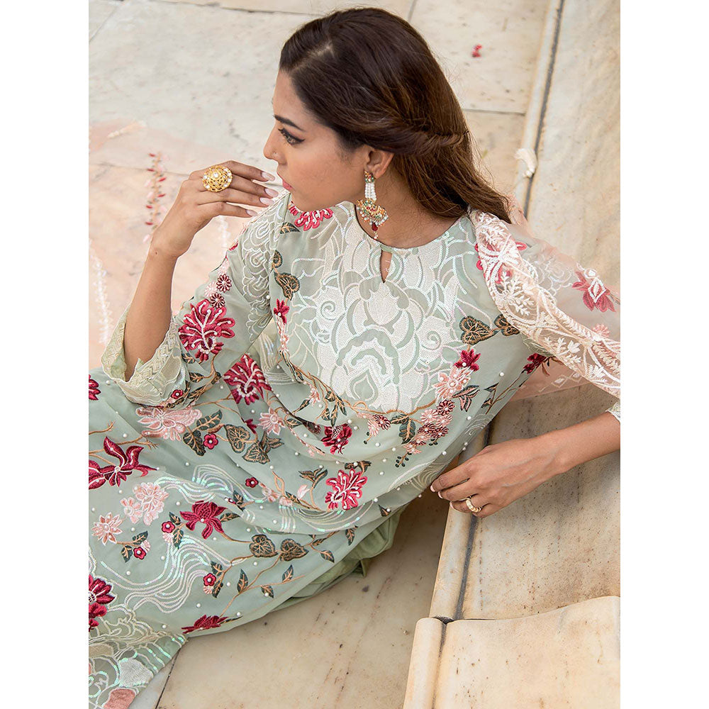 Gulabo Jaipur Gulshan Pista Kurta (Set of 4)