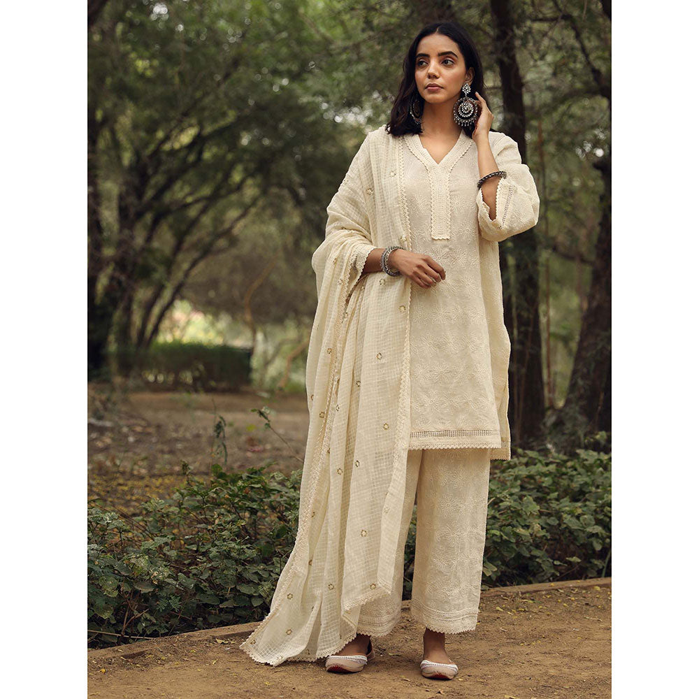 Gulabo Jaipur Gulshan Pista Kurta (Set of 4)
