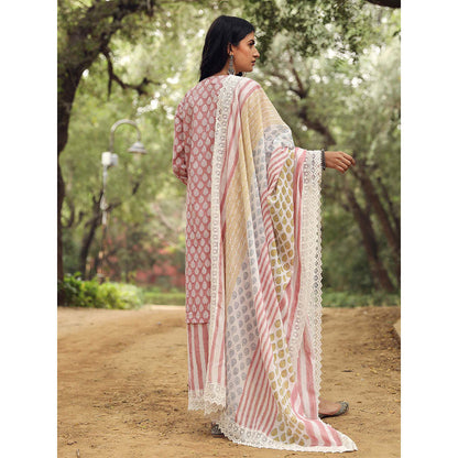 Gulabo Jaipur Adya Pink Kurta (Set of 3)