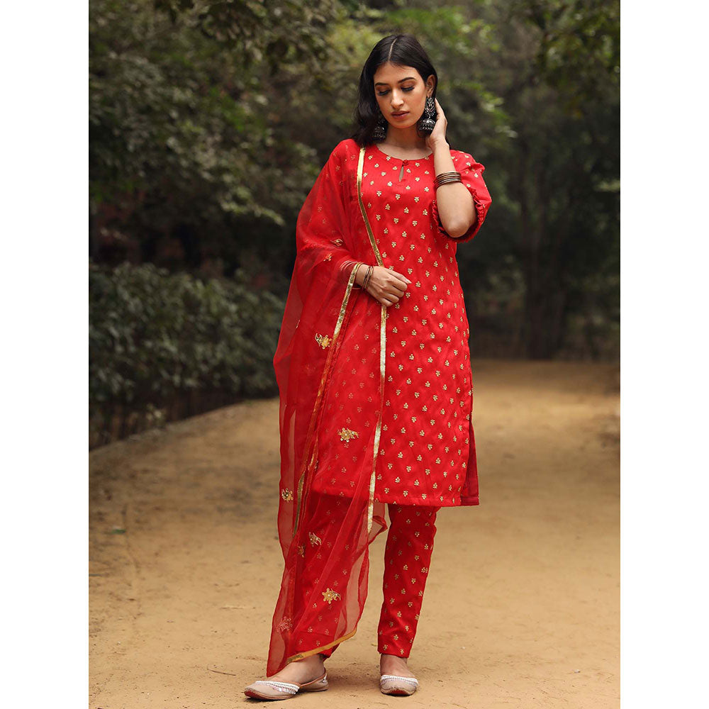 Gulabo Jaipur Falki Straight Kurta (Set of 3)