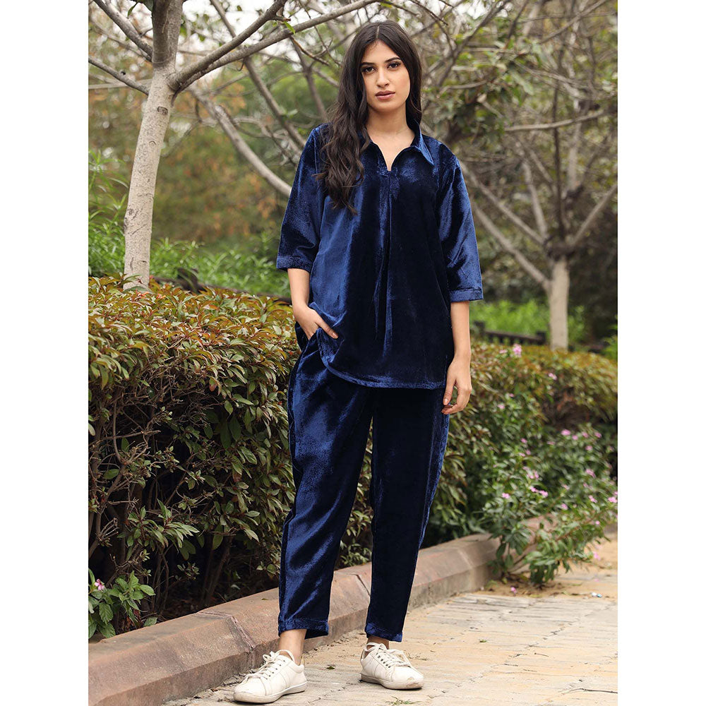 Gulabo Jaipur Fulki Blue Pant (Set of 2)