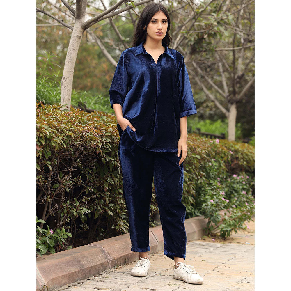 Gulabo Jaipur Fulki Blue Pant (Set of 2)