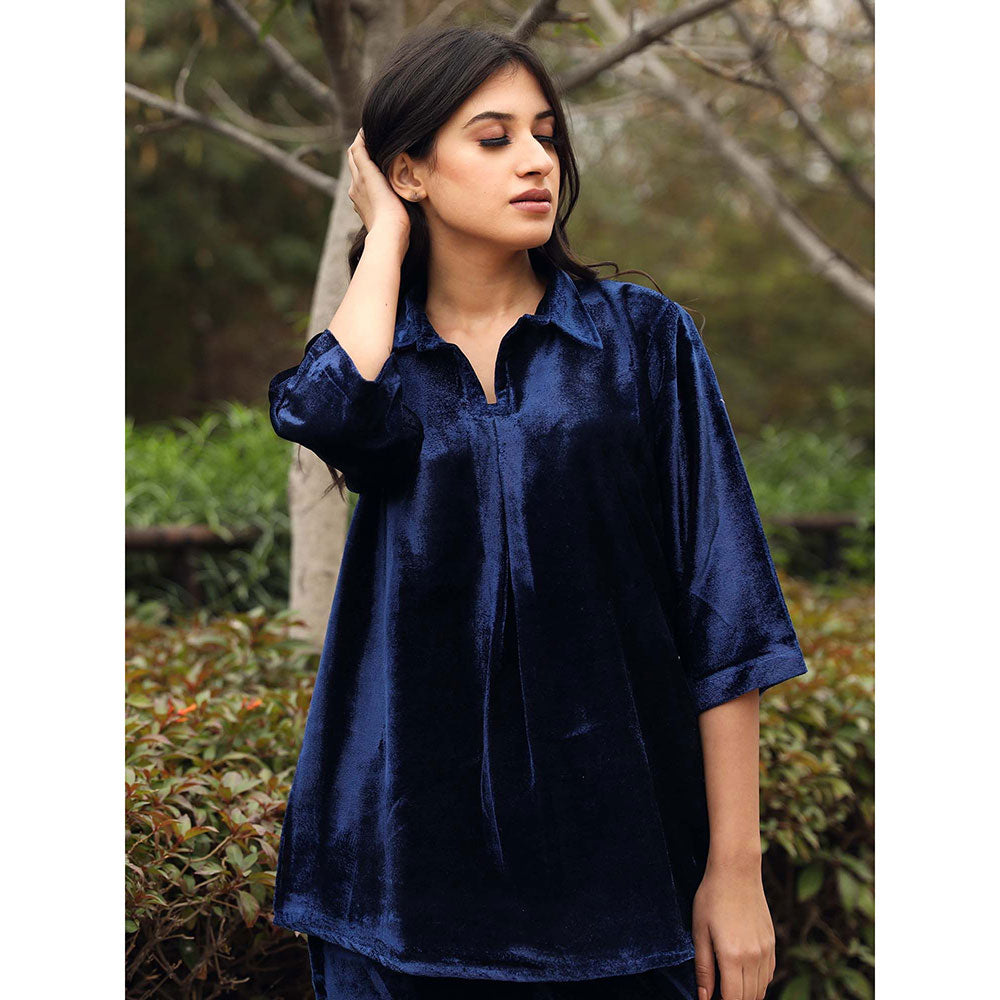 Gulabo Jaipur Fulki Blue Pant (Set of 2)
