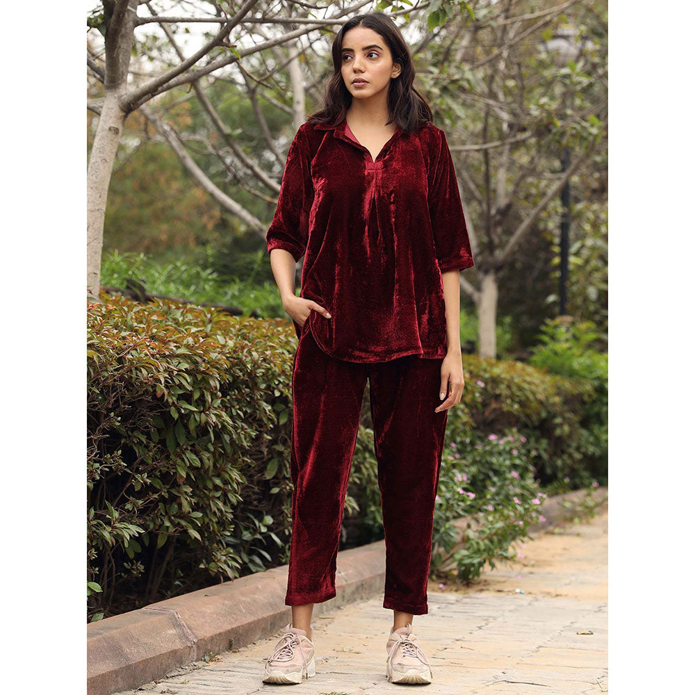 Gulabo Jaipur Fulki Red Pant (Set of 2)