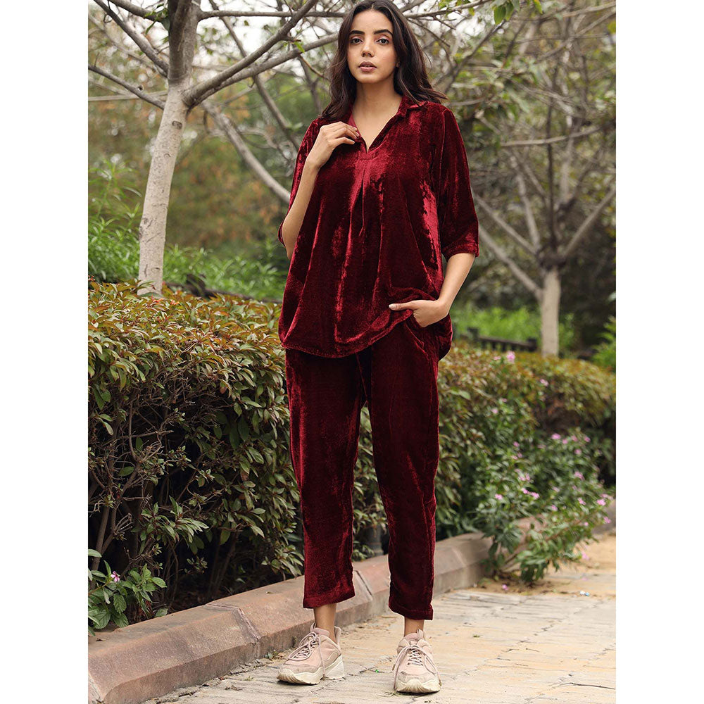 Gulabo Jaipur Fulki Red Pant (Set of 2)