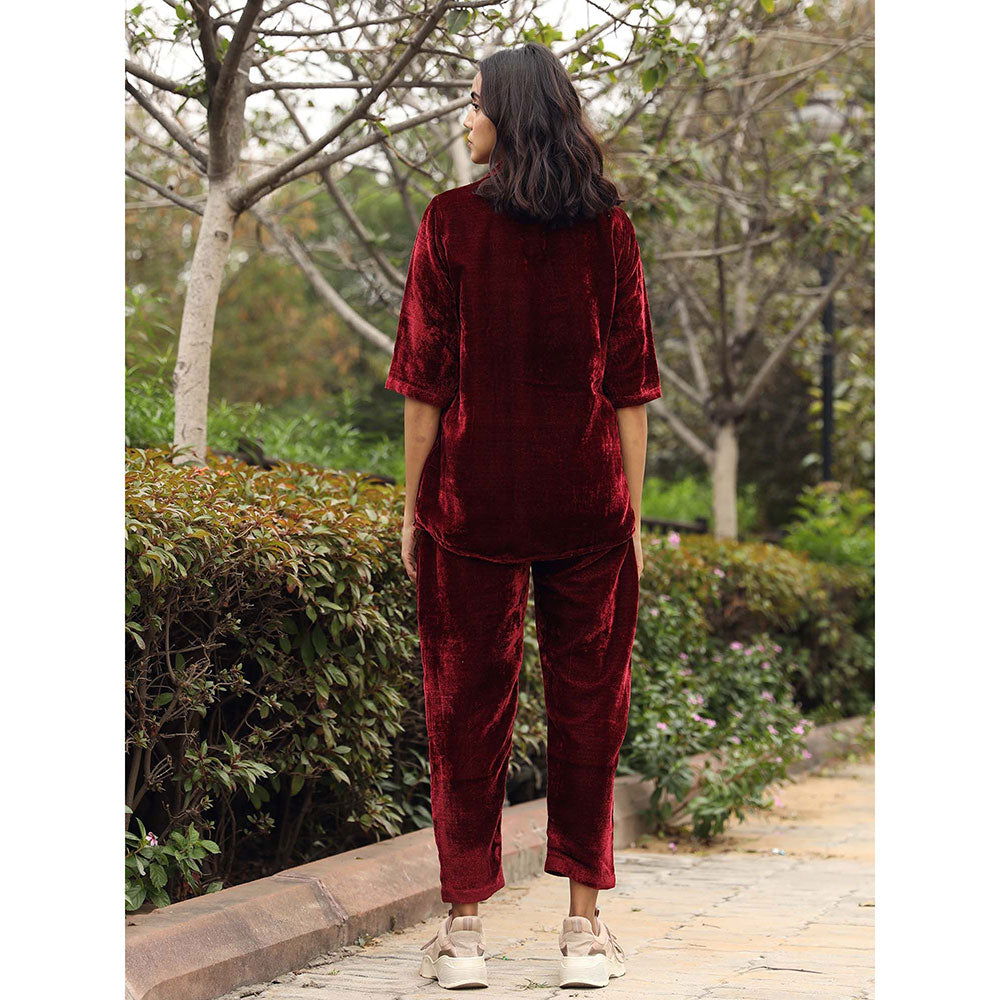 Gulabo Jaipur Fulki Red Pant (Set of 2)