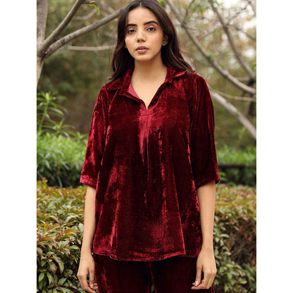Gulabo Jaipur Fulki Red Pant (Set of 2)