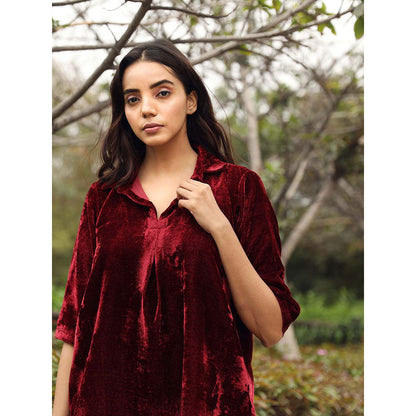 Gulabo Jaipur Fulki Red Pant (Set of 2)