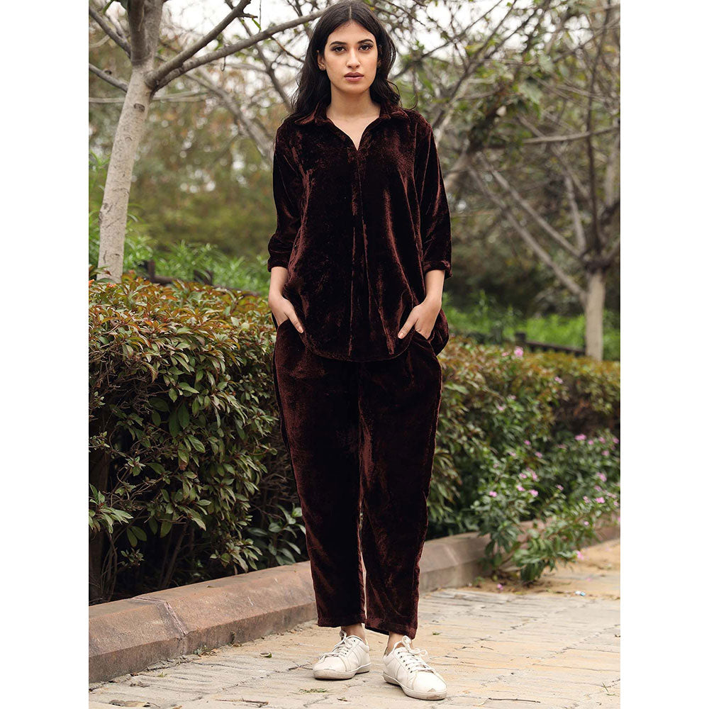 Gulabo Jaipur Fulki Brown Pant (Set of 2)