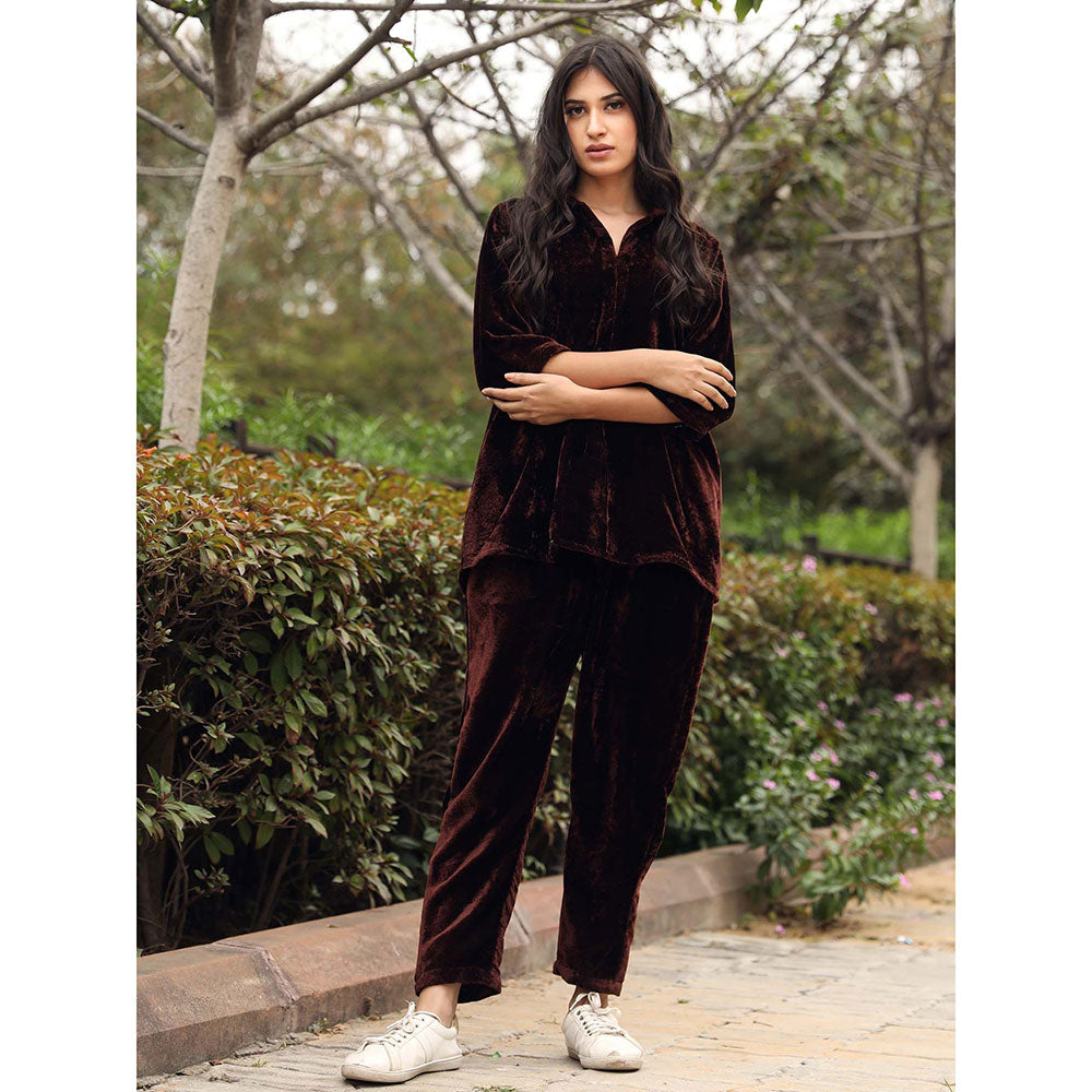 Gulabo Jaipur Fulki Brown Pant (Set of 2)