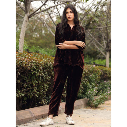 Gulabo Jaipur Fulki Brown Pant (Set of 2)