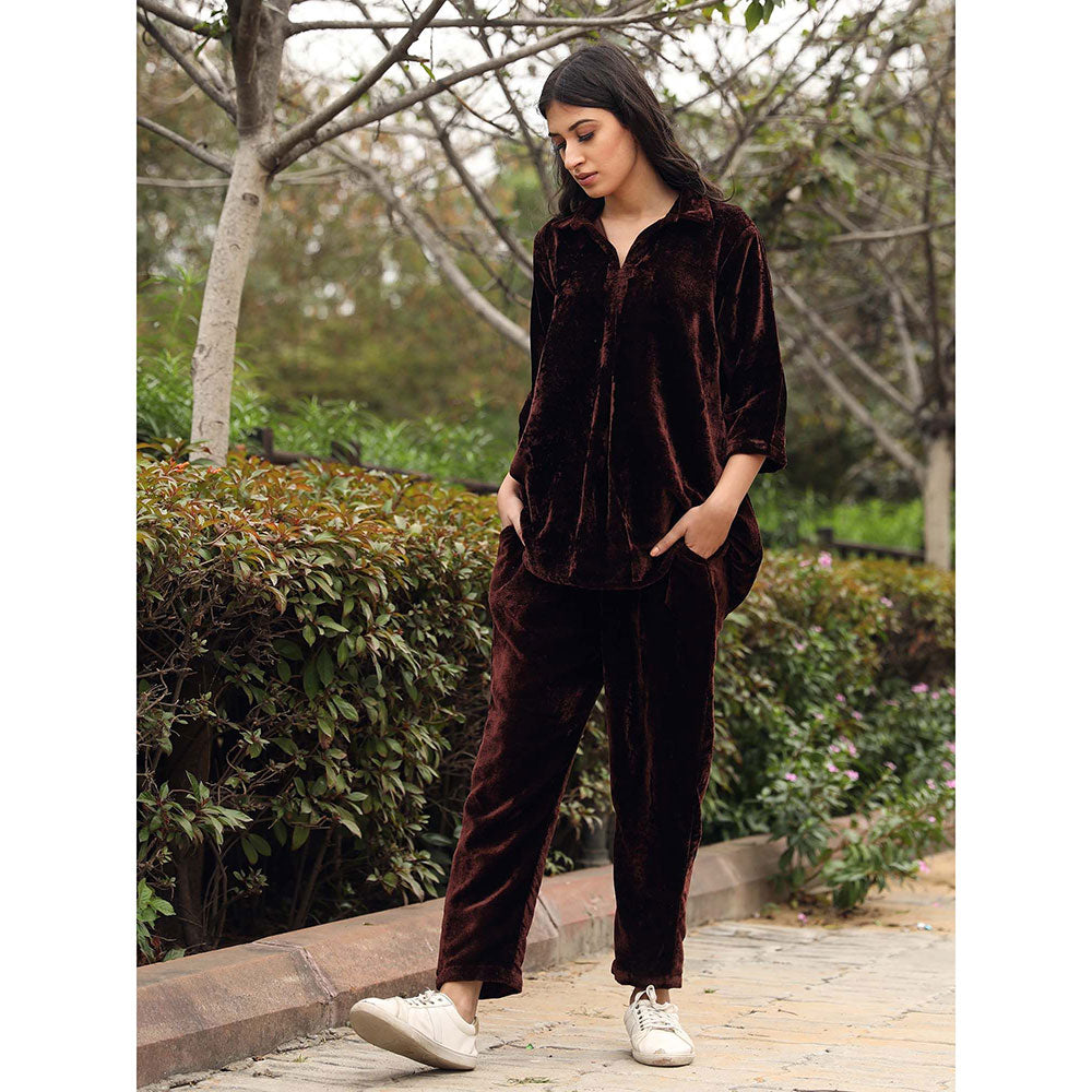 Gulabo Jaipur Fulki Brown Pant (Set of 2)