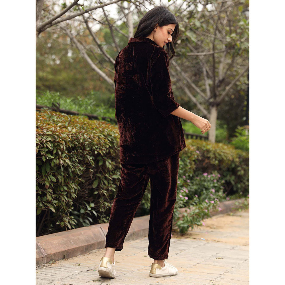 Gulabo Jaipur Fulki Brown Pant (Set of 2)