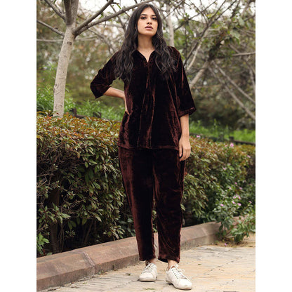 Gulabo Jaipur Fulki Brown Pant (Set of 2)