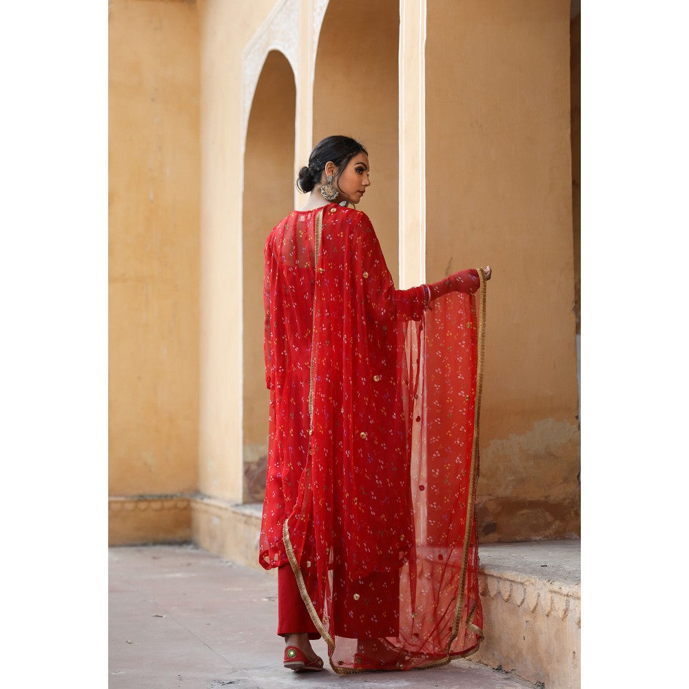 Gulabo Jaipur Gomti Red (Set of 4)