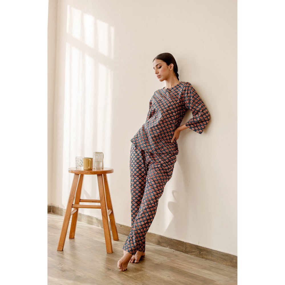 Gulabo Jaipur Pansy Blue Co-Ord (Set of 2)