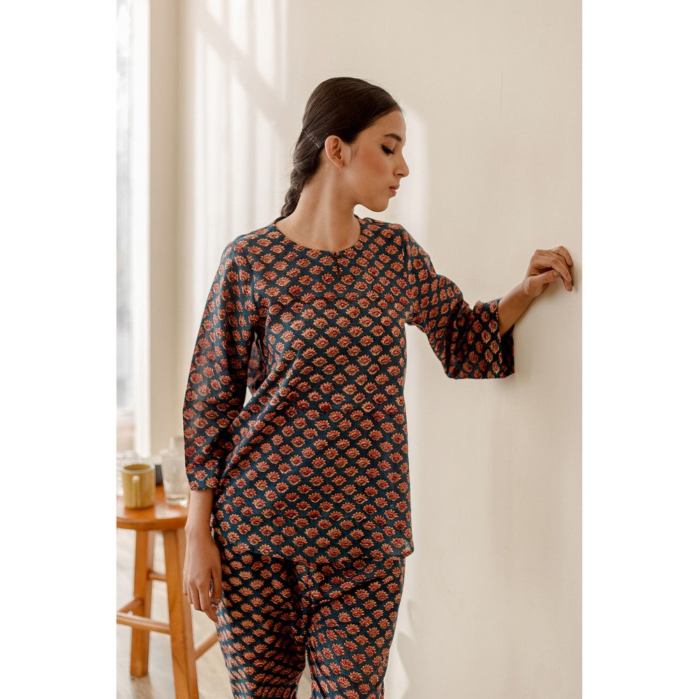 Gulabo Jaipur Pansy Blue Co-Ord (Set of 2)