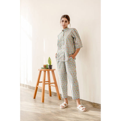 Gulabo Jaipur Star Blue Co-Ord (Set of 2)