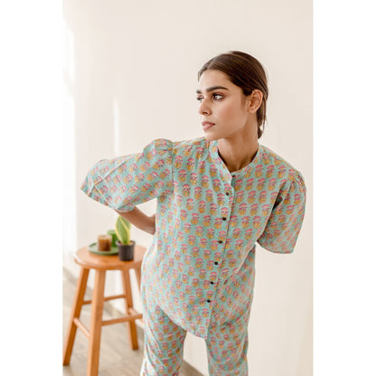 Gulabo Jaipur Star Blue Co-Ord (Set of 2)